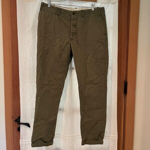 Buck Mason Pants‎ Men 36 x 32 Button Fly Slim Officer Slub Twill